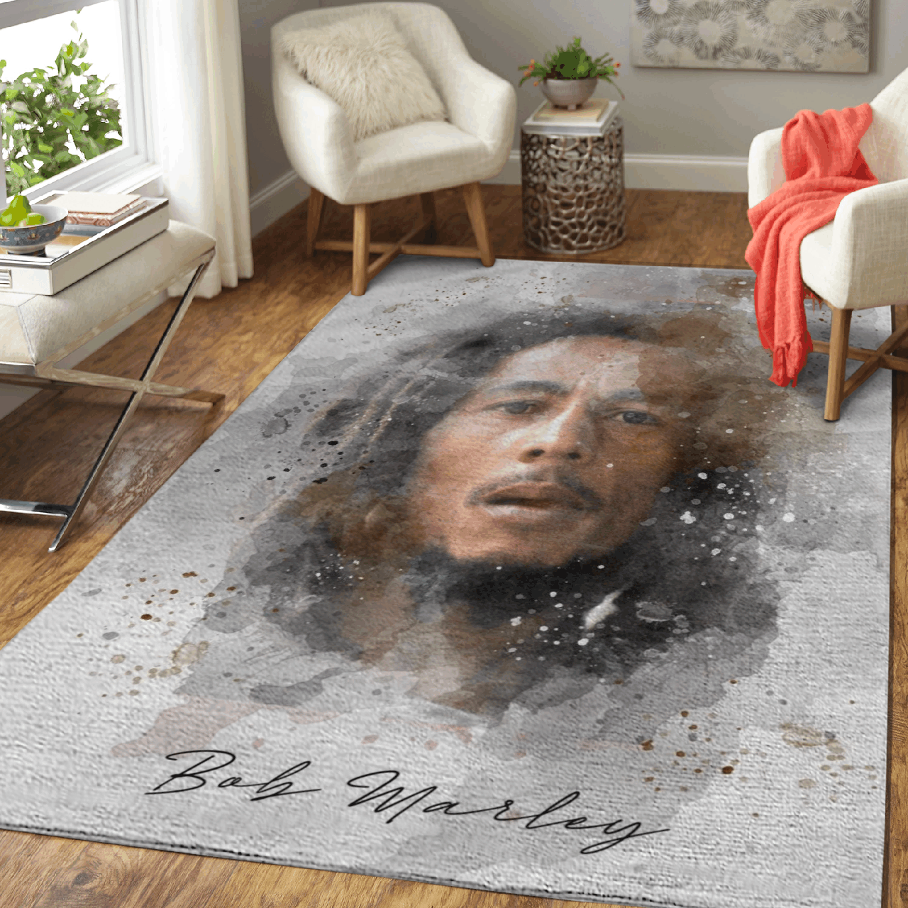 Bob Marley Reggae Legend Music Art For Fans Area Rug Living Room Carpet Rug Regtangle Carpet Floor Decor Home Decor