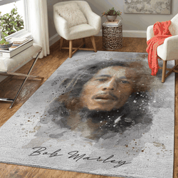 Bob Marley Reggae Legend Music Art For Fans Area Rug Living Room Carpet Rug Regtangle Carpet Floor Decor Home Decor