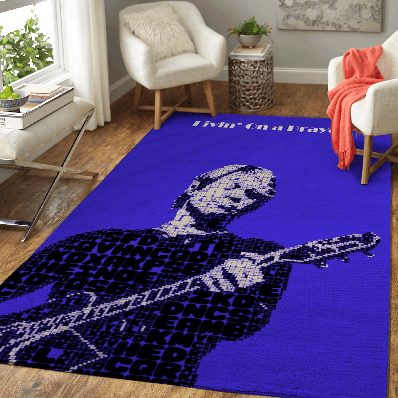 Bon Jovi Livin’ On A Prayer Area Rug Area Rug Living Room Carpet Rug Regtangle Carpet Floor Decor Home Decor
