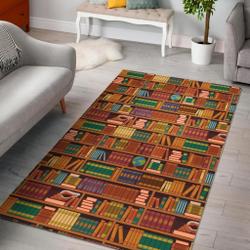 Book Lover Library Librarian Print Pattern Area Rug Living Room Rug Home Decor