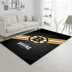 Boston Bruins Logo Nhl Fn130204 Hockey Area Rug Floor Decor The Us Dec