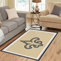 NFL New Orleans Saints Grey Wooden Style Nice Gift Rectangle Living Room Decor