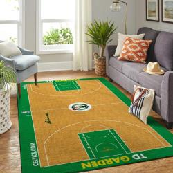 Boston Celtics Court Area Rug Nba Carpet Living Room Rugs Rug Regtangle Carpet