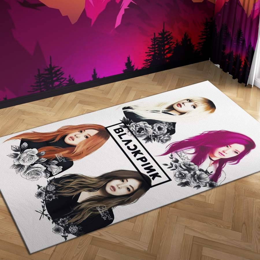 Kpop Blackpink Living Room Rug Carpet Christmas Gift Floor Decor Rcdd81F34067