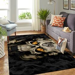 Brooklyn Nets Nba Skull Style Living Room Carpet Sports Rug Regtangle Carpet