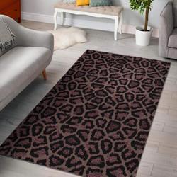 Brown Cheetah Leopard Pattern Print Area Rug Living Room Rug Home Decor