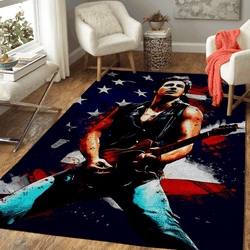 Bruce Springsteen American Singer And Musician Pop Art Area Rug Area Rug Living Room Carpet Rug Regtangle Carpet Floor Decor Home Decor