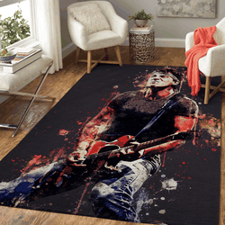 Bruce Springsteen American Singer The Boss Pop Art For Fans Area Rug Rug Regtangle Carpet Floor Decor Home Decor