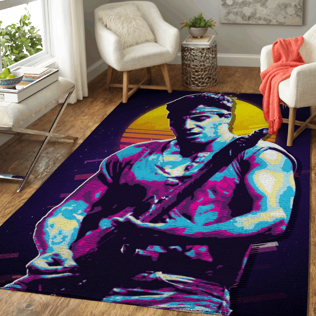 Bruce Springsteen Singer And Musician Art Area Rug Area Rug Living Room Carpet Rug Regtangle Carpet Floor Decor Home Decor