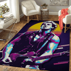 Bruce Springsteen Singer And Musician Art For Fans Area Rug Area Rug Living Room Carpet Rug Regtangle Carpet Floor Decor Home Decor