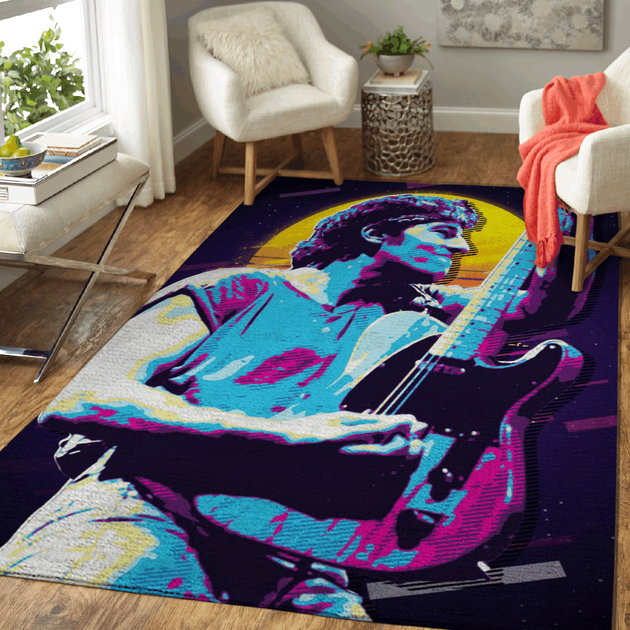 Bruce Springsteen The Boss Art Area Rug Area Rug Living Room Carpet Rug Regtangle Carpet Floor Decor Home Decor