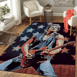 Bruce Springsteen The Boss Singer And Musician Art Area Rug Area Rug Living Room Carpet Rug Regtangle Carpet Floor Decor Home Decor