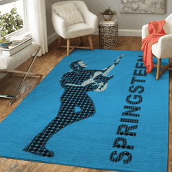 Bruce Springsteen The Boss Singer And Musician Minimalistic Art Area Rug Rug Regtangle Carpet Floor Decor Home Decor