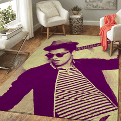 Bruno Mars American Singer Art Area Rug Area Rug Living Room Carpet Rug Regtangle Carpet Floor Decor Home Decor