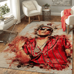 Bruno Mars American Singer Pop Art For Fans Area Rug Area Rug Living Room Carpet Rug Regtangle Carpet Floor Decor Home Decor