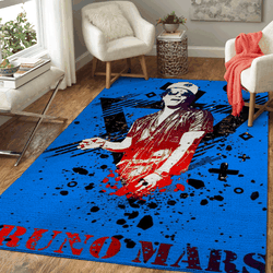 Bruno Mars Singer And Songwriter Pop Art For Fans Area Rug Area Rug Living Room Carpet Rug Regtangle Carpet Floor Decor Home Decor