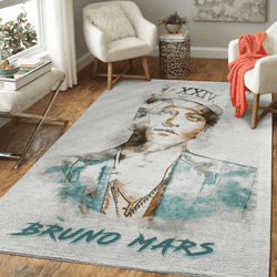 Bruno Mars Singer Peter Gene Hernandez Art For Fans Area Rug Area Rug Living Room Carpet Rug Regtangle Carpet Floor Decor Home Decor