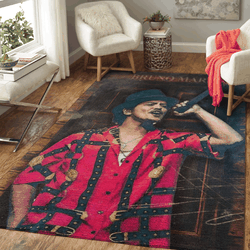 Bruno Mars Songs American Singer Art Area Rug Area Rug Living Room Carpet Rug Regtangle Carpet Floor Decor Home Decor