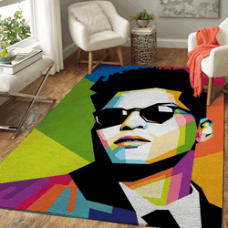 Bruno Mars Songs Peter Gene Hernandez Pop Art Area Rug Area Rug Living Room Carpet Rug Regtangle Carpet Floor Decor Home Decor