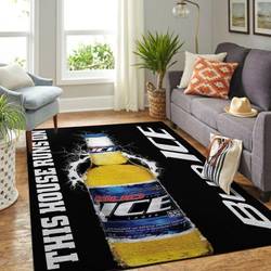 Bud Ice This House Runs On Area Rug Living Room And Bed Room Rug Rug Regtangle Carpet Floor Decor Home Decor
