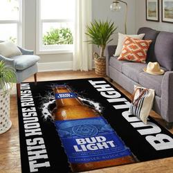 Bud Light Area Rug This House Runs On Ofd 20030917 Area Rug Living Room Carpet Rug Regtangle Carpet Floor Decor Home Decor