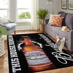 Budweiser Area Rug Living Room Rug Home Decor This House Runs On Ofd 2003094