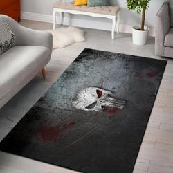 Marvel The Punisher Logo Area Rug Living Room Rug Home Decor Movie