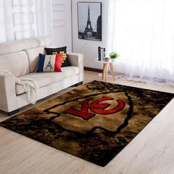 NFL Kansas City Chiefs Team Area Rug Living Room Rug Home Decor 2003033