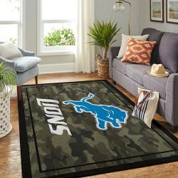 NFL Detroit Lions Area No2316 Rug Living Room Area Rug Home Decor