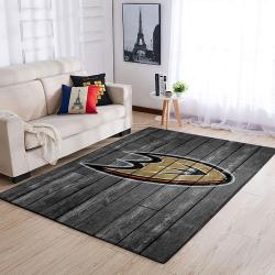 NHL Anaheim Ducks Team Wooden Style Living Room Area Rug home Decor No2321