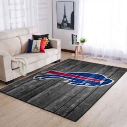 Buffalo Bills Wooden Style Area Rug Living Room Rug Home Decor Nfl Football