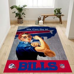 Buffalo Bills Fighting Slogan Nfl Logo Area Rug For Gift Living Room Rug