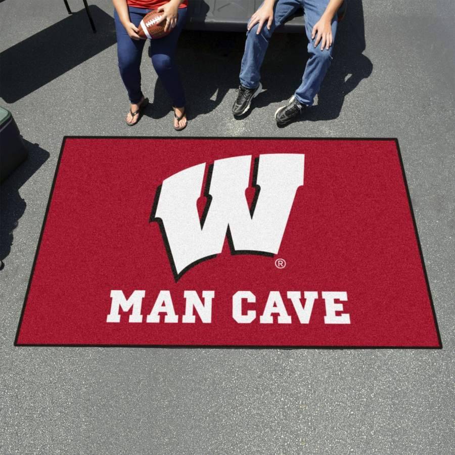 Wisconsin Badgers Ncaa Team Logo Nice Gift Home Decor Living Room Rug V11129 1