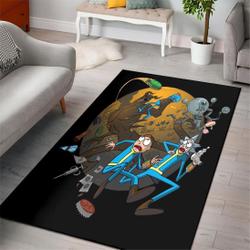 Rick And Morty Nice Gift Home Decor Rectangle Area Rug Living Room Rug