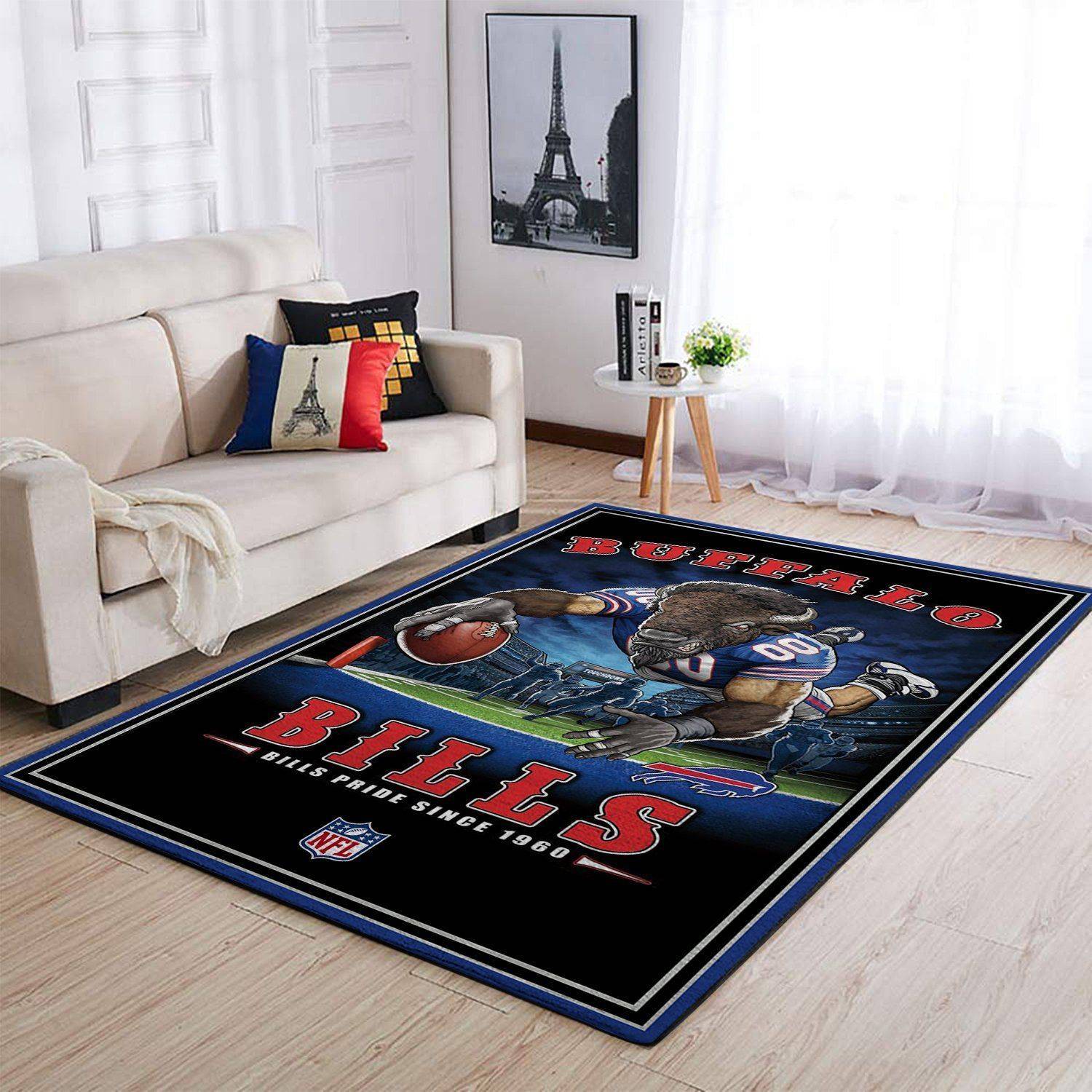 Buffalo Bills Nfl Team Pride Rectangle Area Rug Living Room Carpet