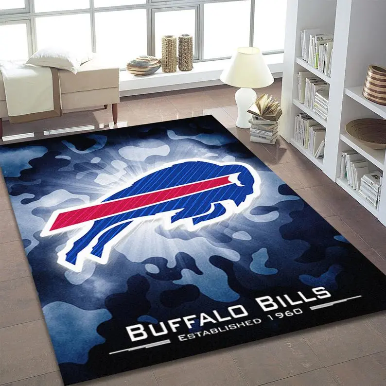 Buffalo Bills Rug Area Rug American Football Floor Carpet Nfl Decor Sport Decor