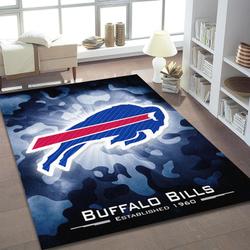 Buffalo Bills Rug Area Rug American Football Floor Carpet Nfl Decor Sport Decor