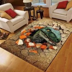 3D Visual Illusion Dinosaur Rug Living Room Rug Home Decor Room Carpet