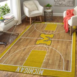 NCAA Michigan Wolverines Rectangle Area Rug Living Room Rug Home Decor