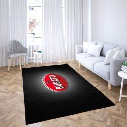 Bugatti Logo Area Rug Black Red Ellipse Living Room Carpet Rug Regtangle Carpet Floor Decor Home Decor
