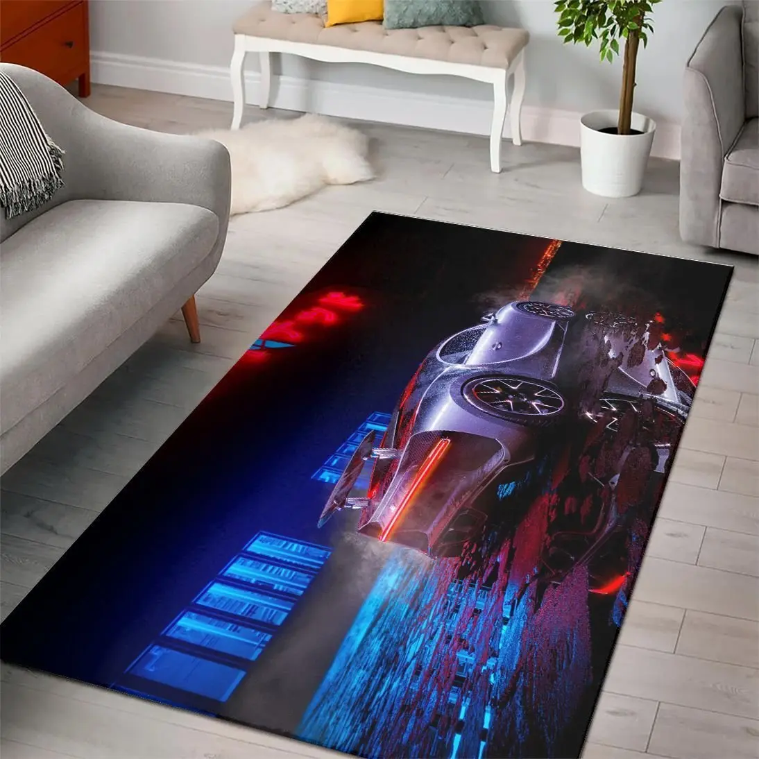 Bugatti Super Cars Fn210218 Area Rug Rug Regtangle Carpet Floor Decor Home