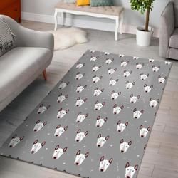 Bull Terrier Glay Pattern Print Area Rug Living Room Rug Home Decor