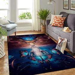 Butterfly And Flower Area Rug Living Room Rug Home Decor Ofd 190827