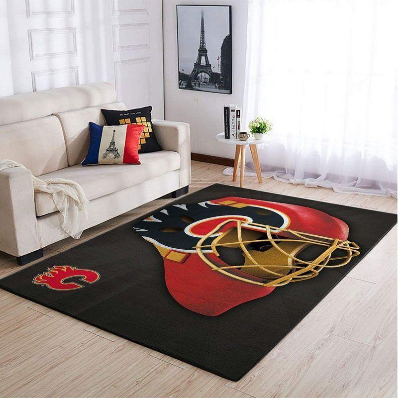Calgary Flames Nhl 6 Area Rug Living Room And Bed Room Rug Rug Regtangle Carpet
