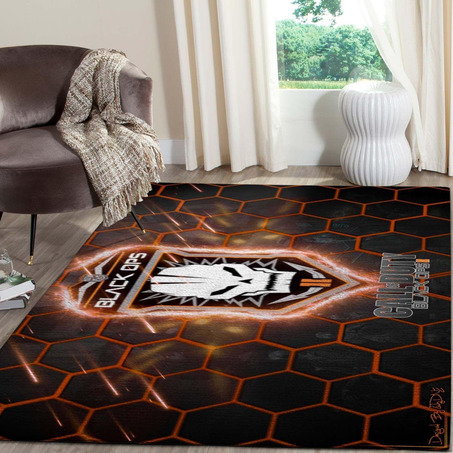 Call Of Duty Black Ops Logo Gaming Area Rugs Living Room Carpet Fn181206 Rug Regtangle Carpet Floor Decor Home Decor