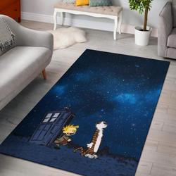 Calvin And Hobbes Doctor Who Area Rug Living Room Rug Home Decor Carpet