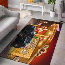 Camaro Ss Gas Station Area Rug Living Room Rug Home Decor Carpet
