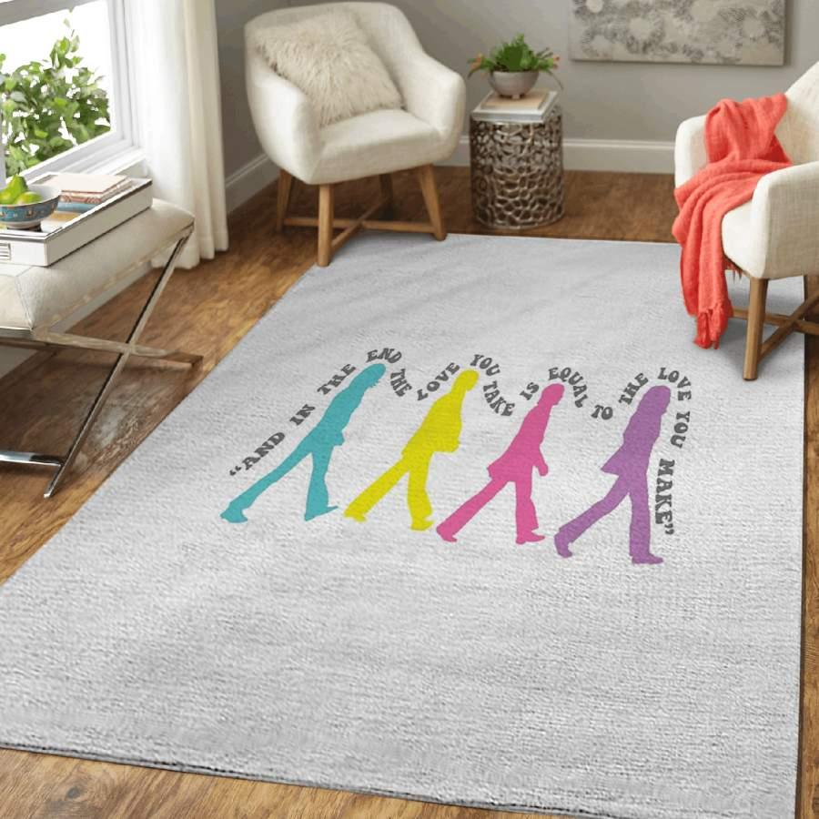The Beattles Song Lyrics Music Rug Living Room Rug Home Decor Room Carpet