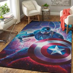 Captain America Area Rug Living Room Rug Home Decor Marvel Superhero