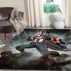 Captain America Shield Area Rugs Marvel Movies Living Room Carpet